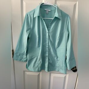 Dressbarn Women’s XL Blouse Teal Green